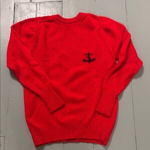 Vintage wool Red Anchor Sweater